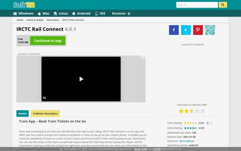 IRCTC Rail Connect 3.0.34 Free Download