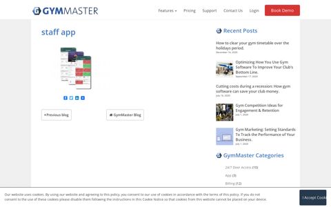 staff app - GymMaster - Health Club and Gym Software