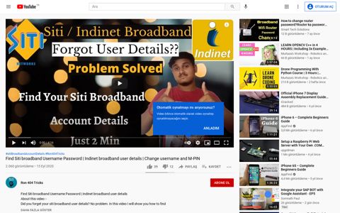 Find Siti broadband Username Password | Indinet ... - YouTube