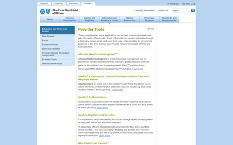 Provider Tools - Blue Cross and Blue Shield of Illinois