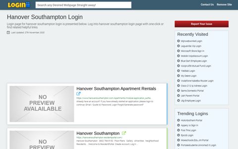 Hanover Southampton Login - Loginii.com
