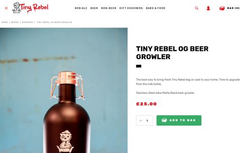 Tiny Rebel OG Beer Growler | Tiny Rebel