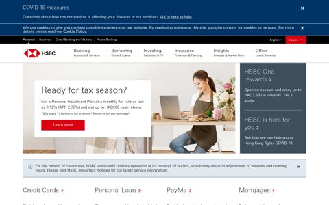 HSBC Hong Kong - Accounts, Insurance, Credit Cards, Loans
