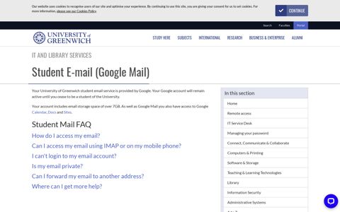 Student E-mail (Google Mail) | IT and Library Services ...
