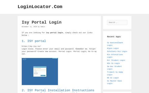 isy portal - LoginLocator.Com