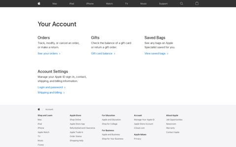 Your Account - Apple (IE)