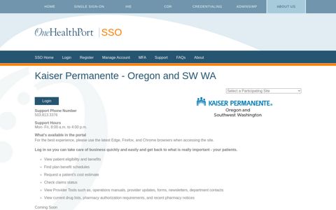 Kaiser Permanente - Oregon and SW WA | OneHealthPort