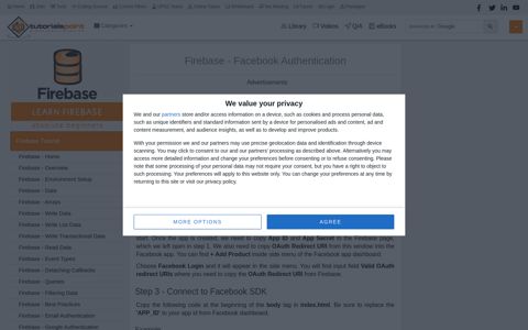 Firebase - Facebook Authentication - Tutorialspoint