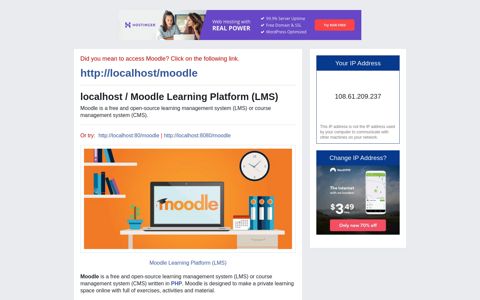 Moodle Learning Platform (LMS) | http://localhost/moodle