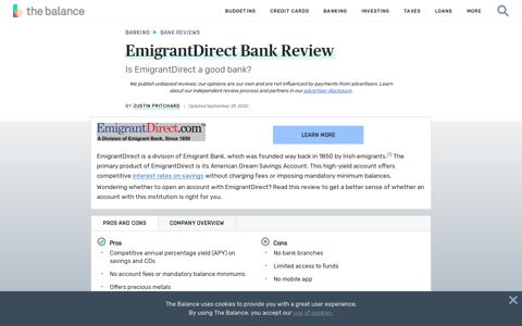 EmigrantDirect Bank Review - The Balance