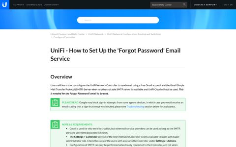 UniFi - How to Set Up the 'Forgot Password' Email Service ...
