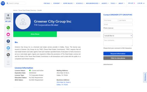 Greener City Group Inc, TX Corporation Broker - HAR.com