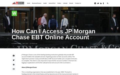 How Can I Access JP Morgan Chase EBT Online Account - In ...