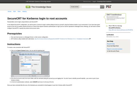 SecureCRT for Kerberos login to root accounts - IS&T ...