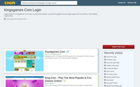 Kingsgames Com Login - Loginii.com