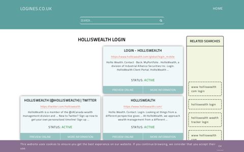 holliswealth login - General Information about Login - Logines UK