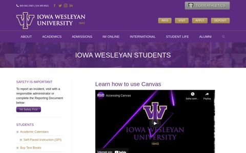 Iowa Wesleyan University Students