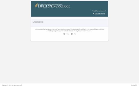 Laurel Springs School | Create New Acccount - Genius SIS