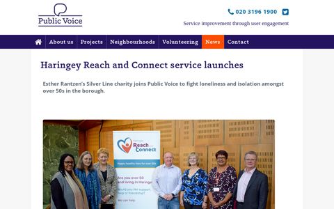 Haringey Reach and Connect service launches - Public Voice