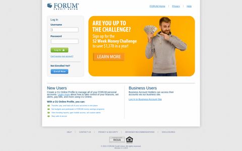 FORUM Credit Union - Log In