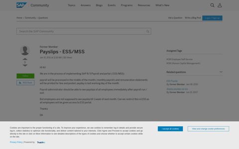 Payslips - ESS/MSS - SAP Q&A