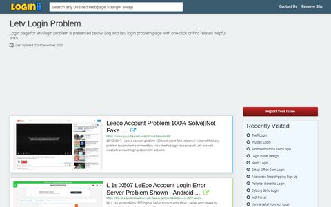Letv Login Problem - Loginii.com