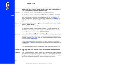 IPC-Login FAQ