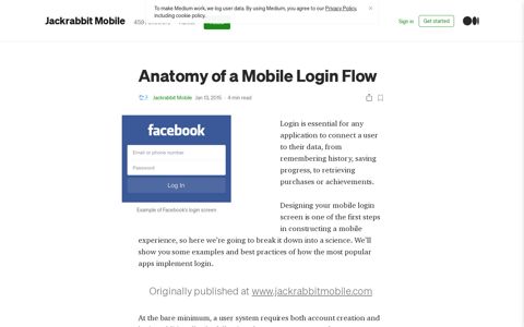 Anatomy of a Mobile Login Flow. Login is essential for any ...