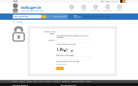 Sign In | National Portal of India