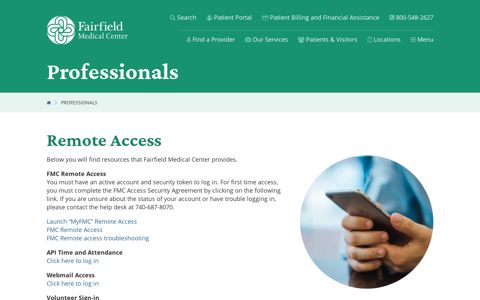 Professionals | Fairfield Medical Center