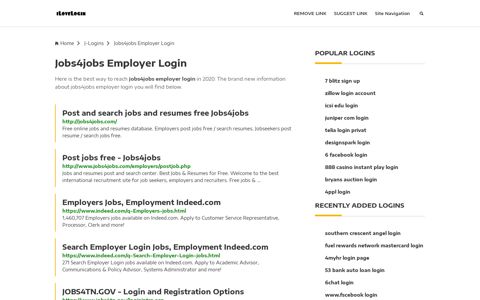 Jobs4jobs Employer Login ❤️ One Click Access - iLoveLogin