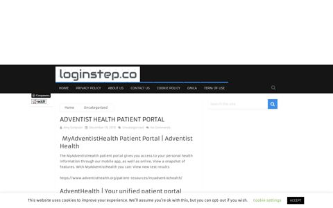 Adventist Health Patient Portal | Login Step