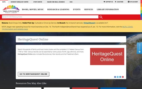 HeritageQuest Online | Mid-Continent Public Library