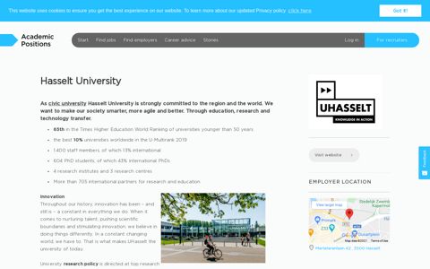 Jobs at Hasselt University - Academic Positions