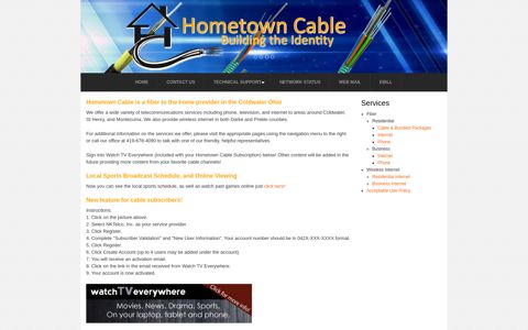 Hometown Cable: Home