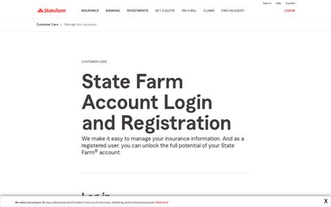 Online Account Login and Registration - State Farm®