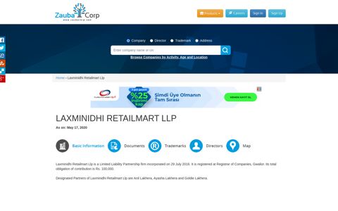 LAXMINIDHI RETAILMART LLP - Company, directors and ...