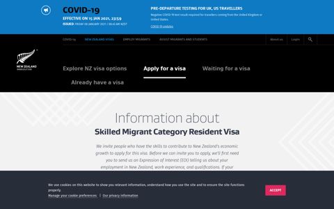 Information about : Skilled Migrant Category Resident Visa ...