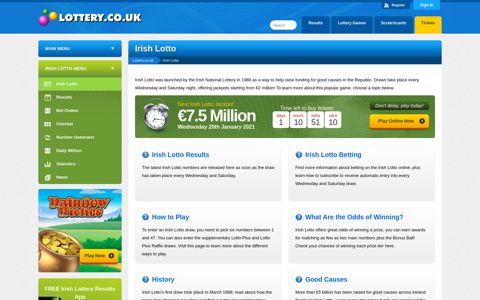 Irish Lotto | Irish Lottery