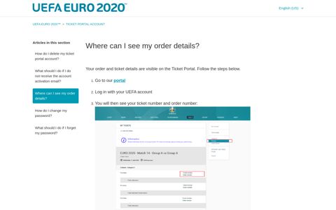 Where can I see my order details? – UEFA EURO 2020™