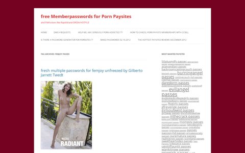 femjoy passes | free Memberpasswords for Porn Paysites