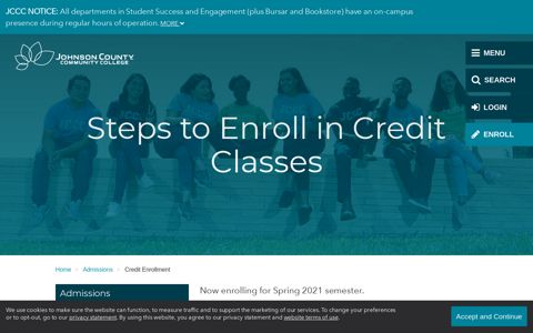 Steps to Enroll in Credit Classes | Johnson County Community ...