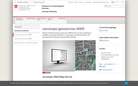 swisstopo geoservices WMS - swisstopo Online Shop