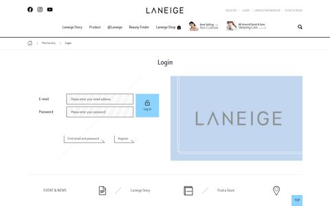 Membership - Login | LANEIGE