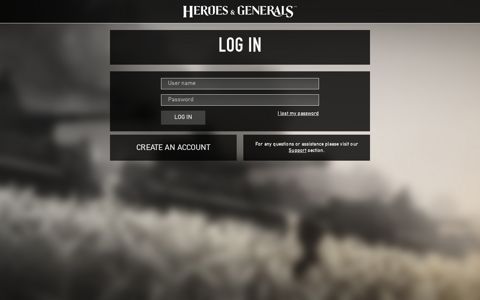 Log in - Heroes & Generals