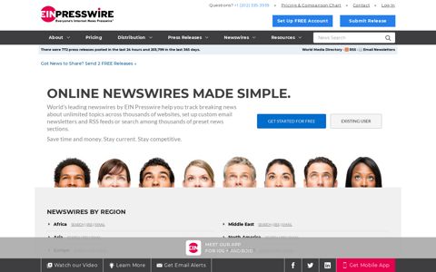 Online Newswires and News Monitoring Service - EIN Presswire