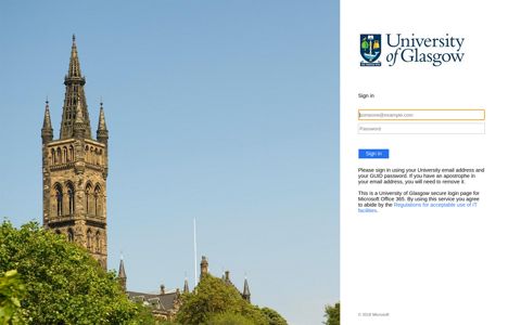 Sign In - University of Glasgow
