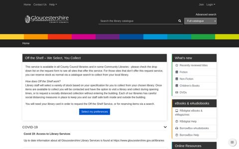 Library Catalogue - Gloucestershire Libraries