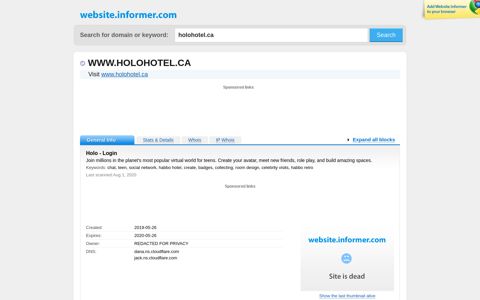 holohotel.ca at WI. Holo - Login - Website Informer