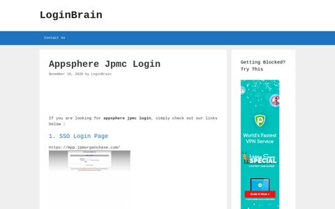 Appsphere Jpmc Sso Login Page - LoginBrain